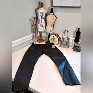 Mavi Jeans Black Coated Alexa Ankle Mid Rise Skinny Pants NWT